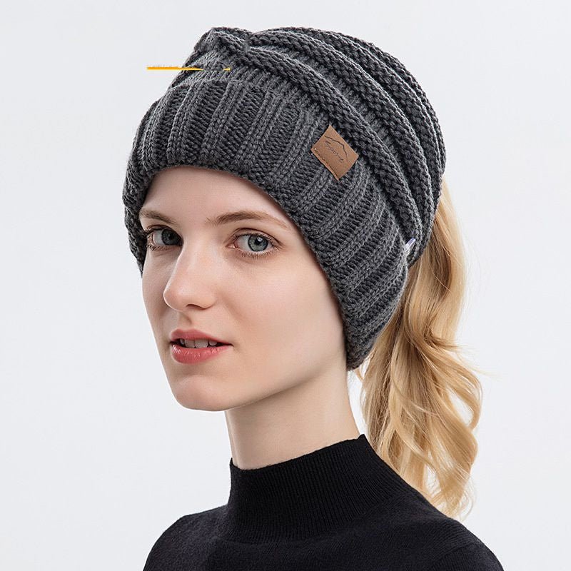 Outdoor Wool Beanie with Mask Hooks – Warm Knit Winter Hat with Ear Loop Support - Urban Caps