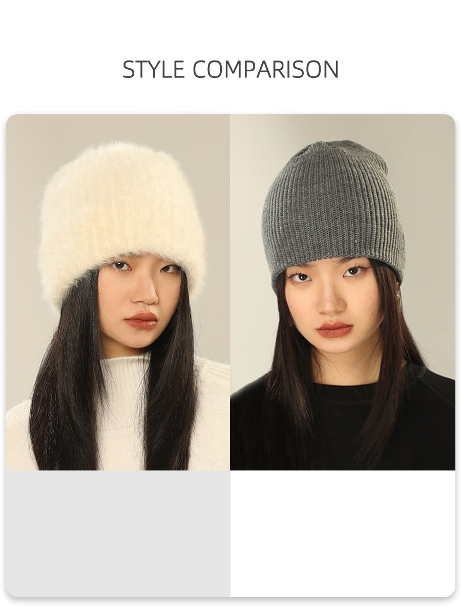 Oversized Knit Wool Beanie – Large - Fit Winter Hat for Big Head Sizes - Urban Caps