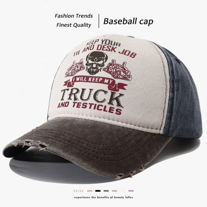 Peaked Hard Top Summer Letter Printing Stylish Baseball Cap - Urban Caps