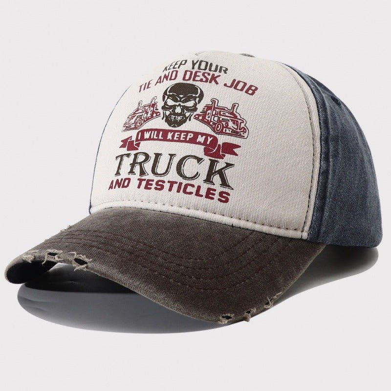 Peaked Hard Top Summer Letter Printing Stylish Baseball Cap - Urban Caps