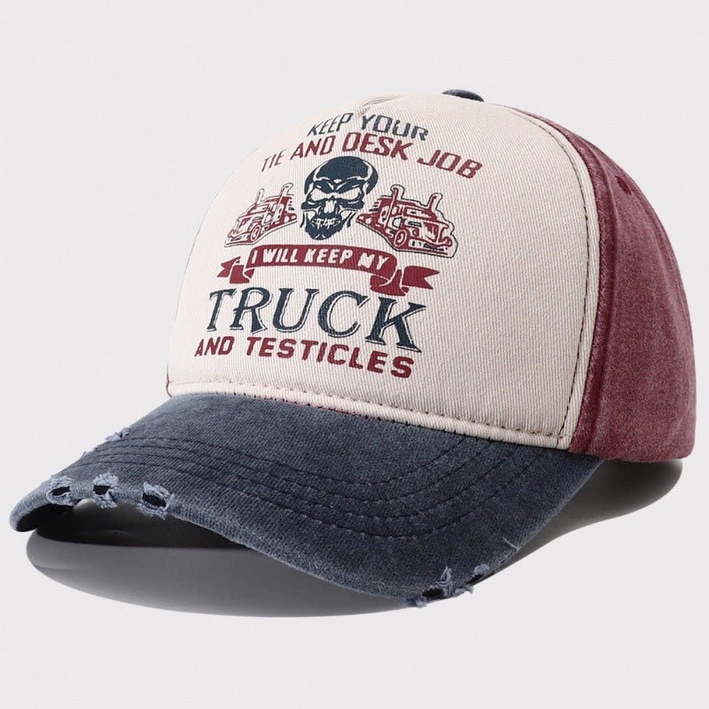 Peaked Hard Top Summer Letter Printing Stylish Baseball Cap - Urban Caps