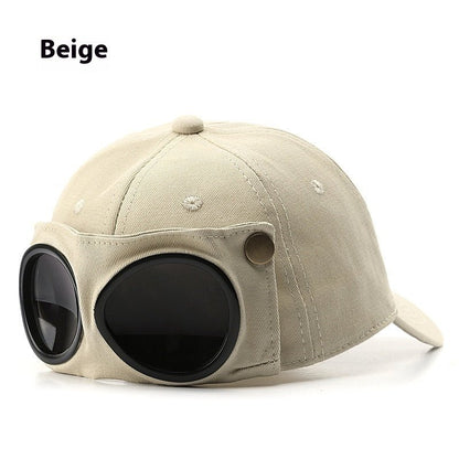 Pilot Hat Personalized Glasses Peaked Cap Male Sunglasses Sunshade Spring And Summer All - match - Urban Caps