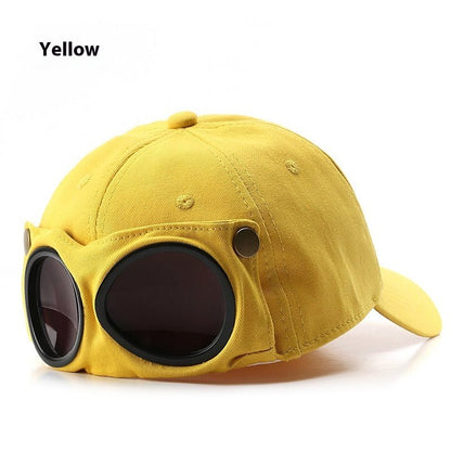 Pilot Hat Personalized Glasses Peaked Cap Male Sunglasses Sunshade Spring And Summer All - match - Urban Caps
