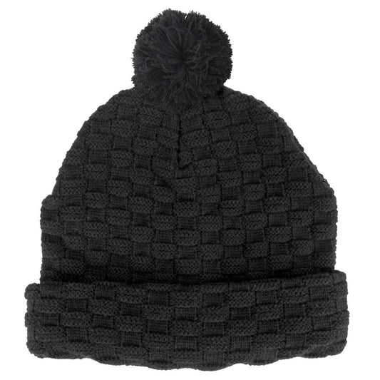 Pom Pom Beanie – Double - Layer Winter Knit Hat with Cuff & Pom - Urban Caps