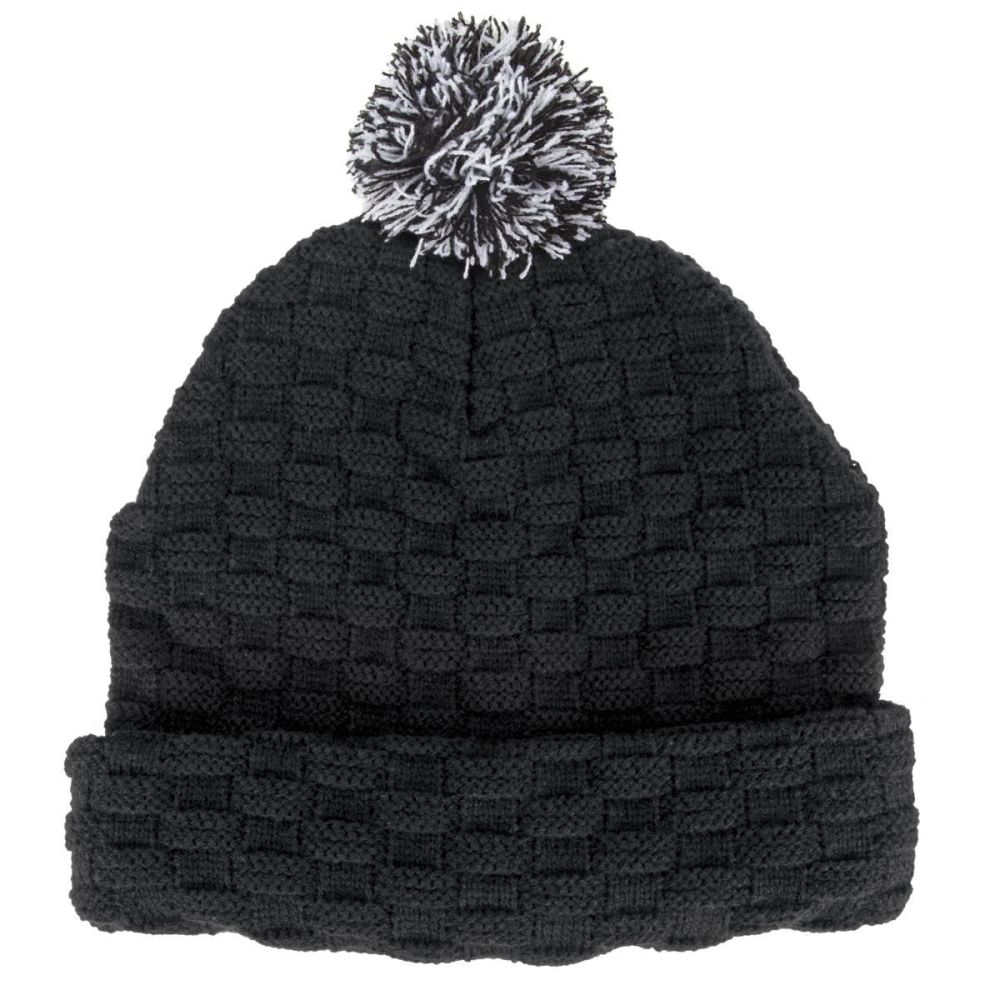 Pom Pom Beanie – Double - Layer Winter Knit Hat with Cuff & Pom - Urban Caps