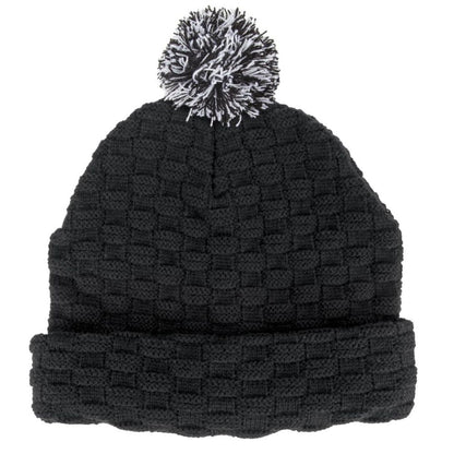 Pom Pom Beanie – Double - Layer Winter Knit Hat with Cuff & Pom - Urban Caps