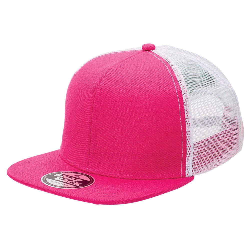 Premium American Twill Snapback – Flat Peak, Mesh Back, Custom Foil - Urban Caps