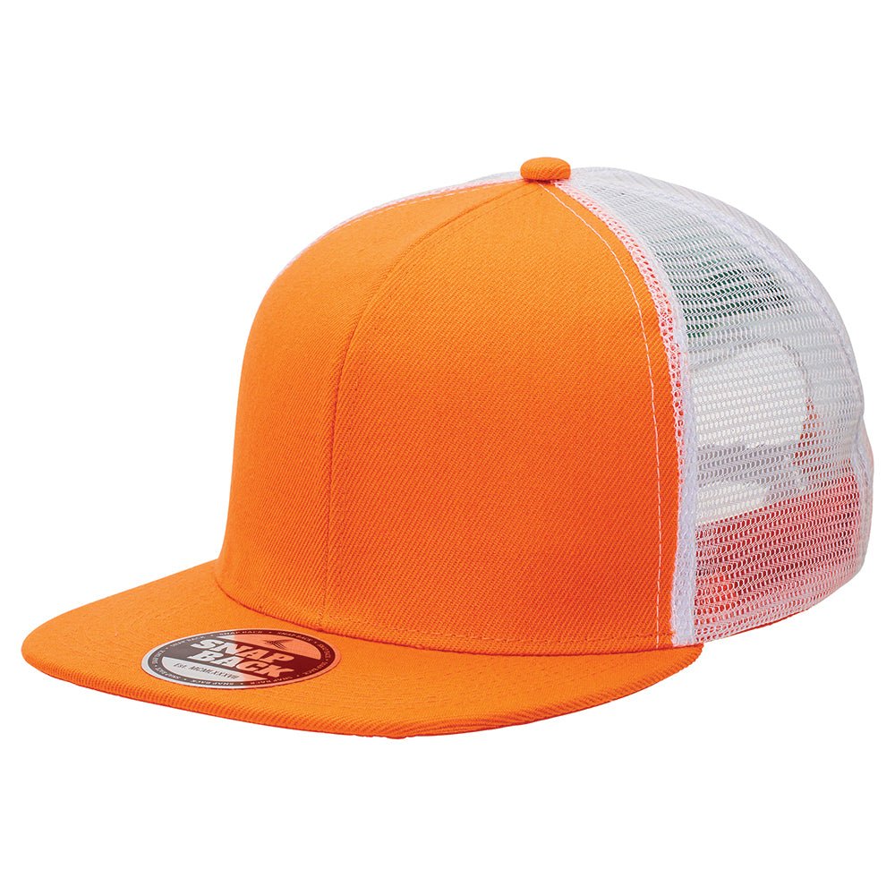 Premium American Twill Snapback – Flat Peak, Mesh Back, Custom Foil - Urban Caps