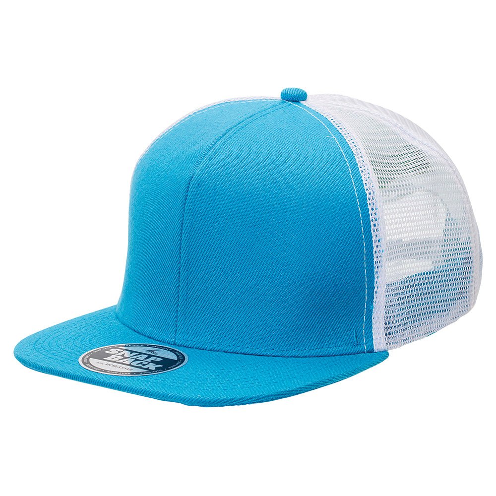 Premium American Twill Snapback – Flat Peak, Mesh Back, Custom Foil - Urban Caps