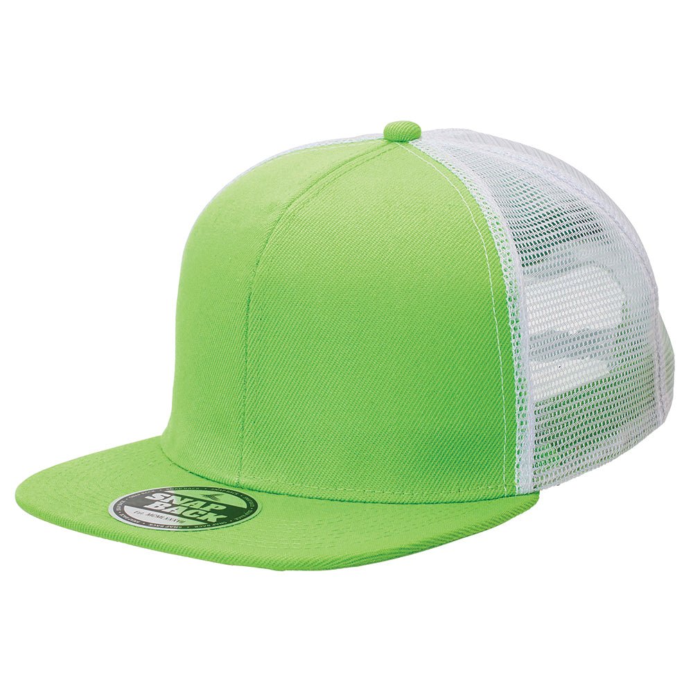 Premium American Twill Snapback – Flat Peak, Mesh Back, Custom Foil - Urban Caps