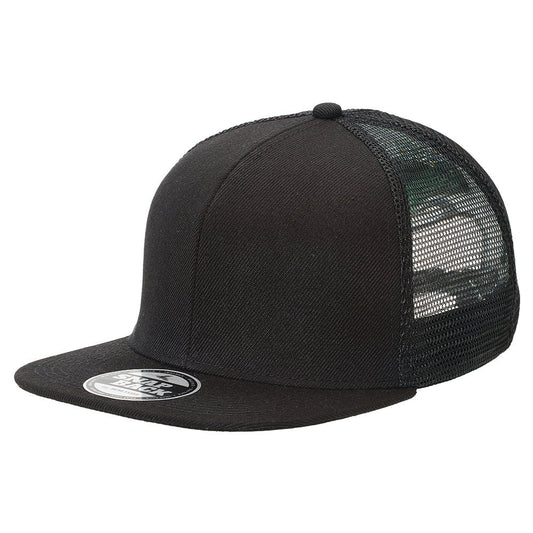 Premium American Twill Snapback – Flat Peak, Mesh Back, Custom Foil - Urban Caps