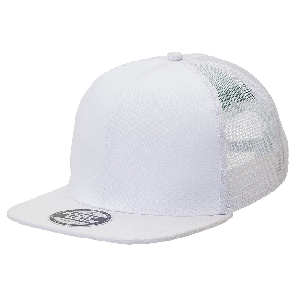 Premium American Twill Snapback – Flat Peak, Mesh Back, Custom Foil - Urban Caps