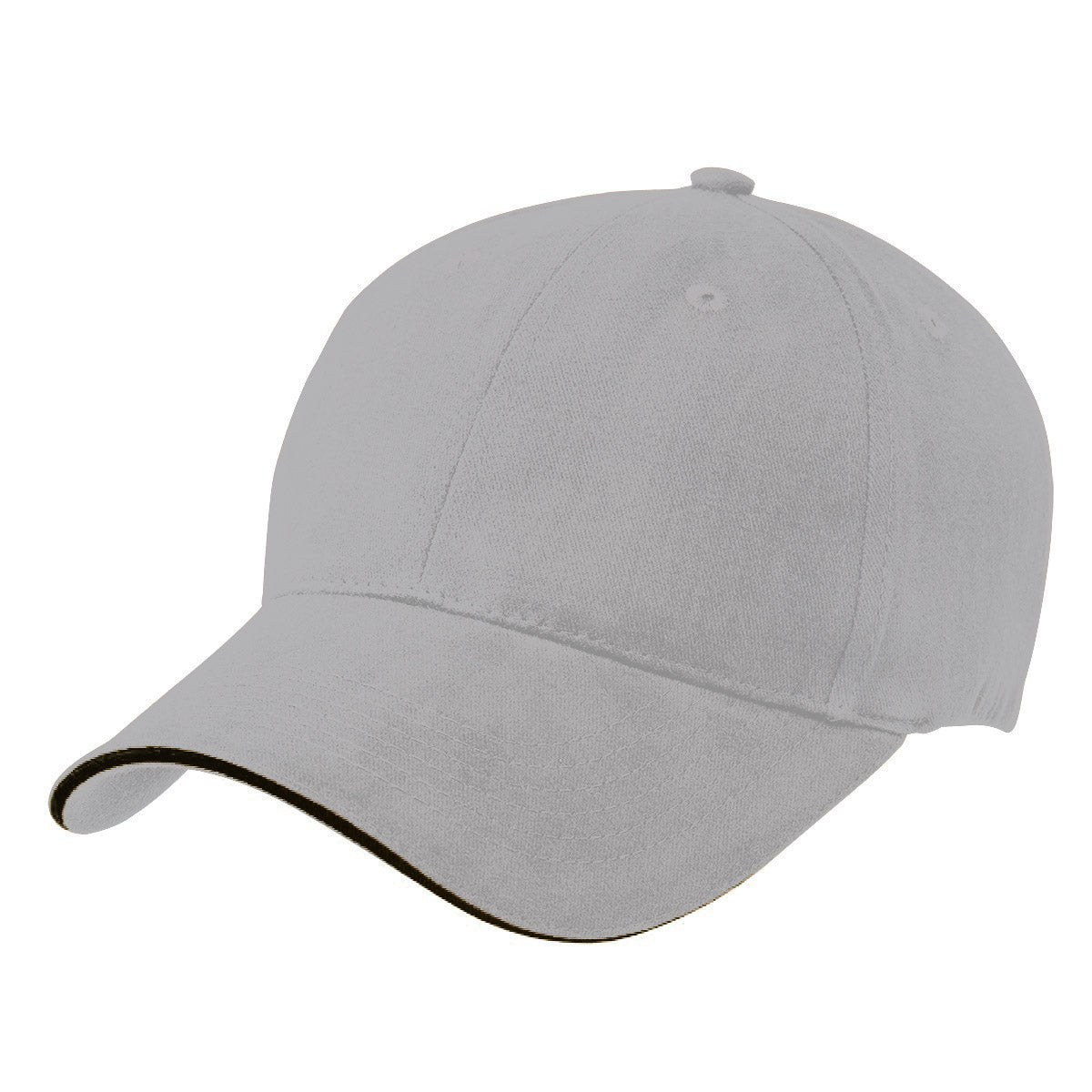 Premium Soft Sandwich Peak Cap – 100% Cotton, Velcro Fit, Contrast Trim - Urban Caps
