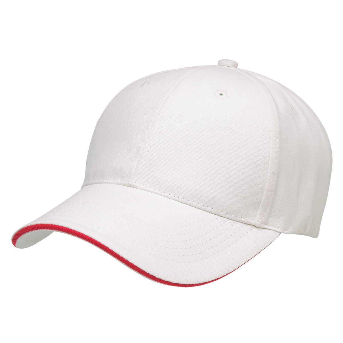 Premium Soft Sandwich Peak Cap – 100% Cotton, Velcro Fit, Contrast Trim - Urban Caps