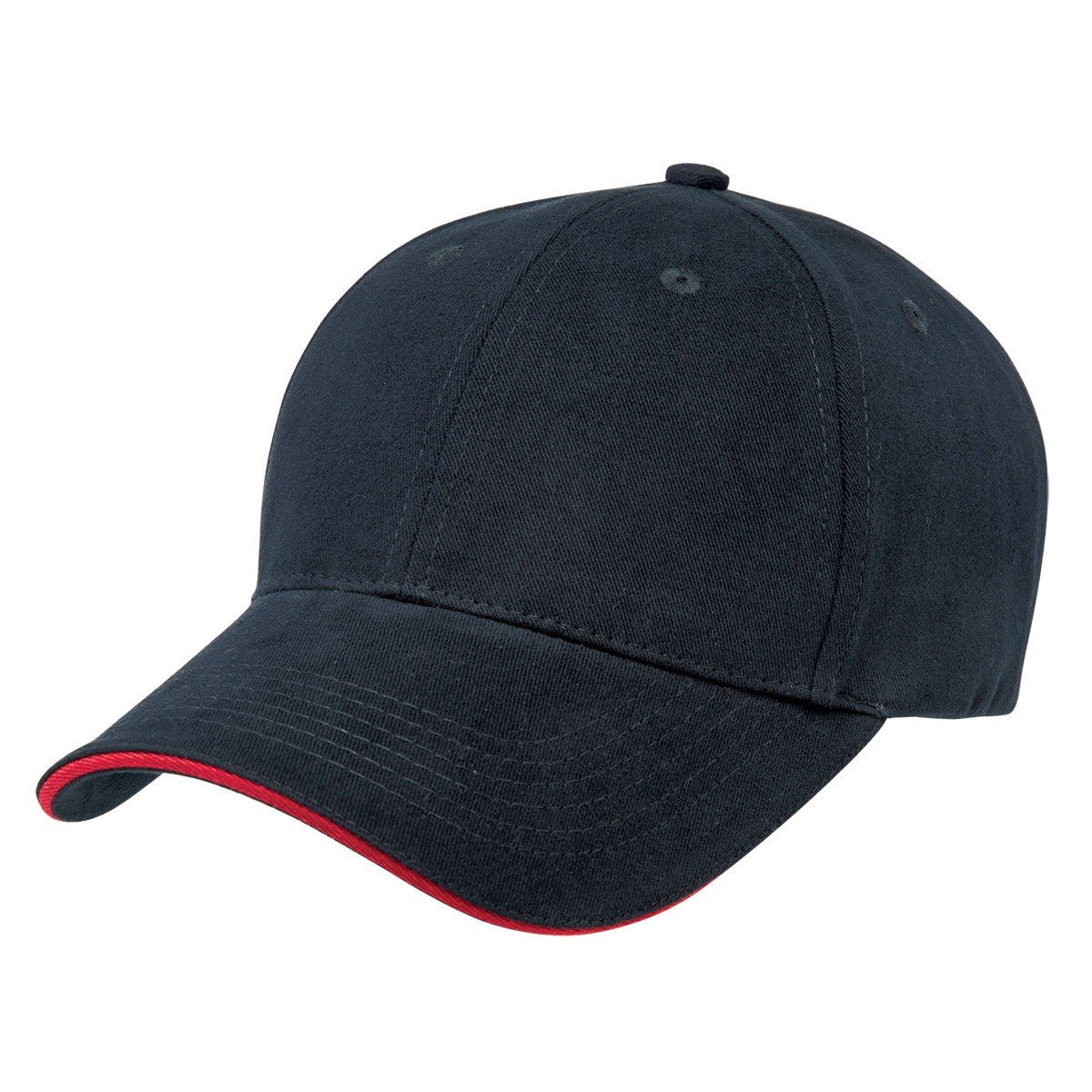 Premium Soft Sandwich Peak Cap – 100% Cotton, Velcro Fit, Contrast Trim - Urban Caps