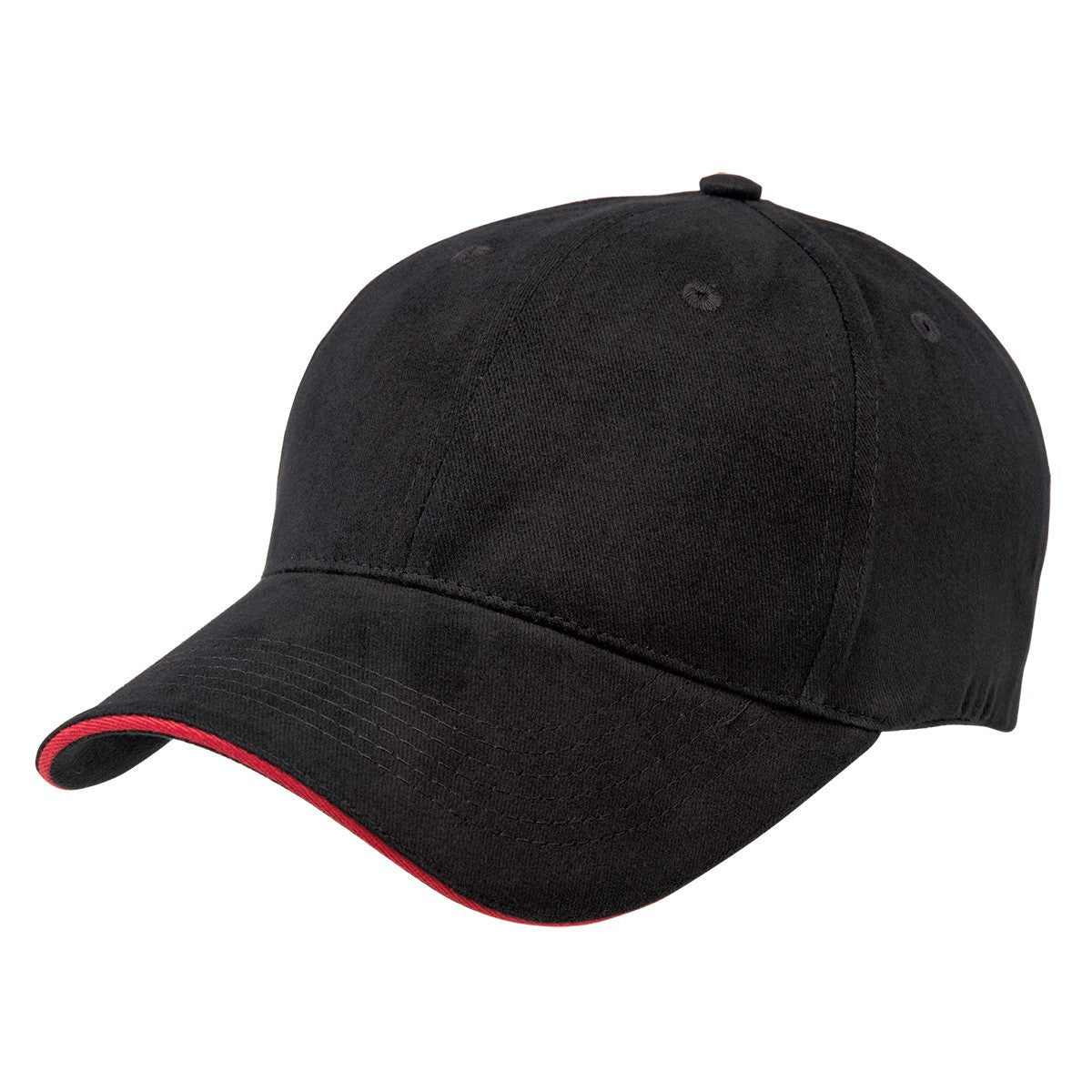 Premium Soft Sandwich Peak Cap – 100% Cotton, Velcro Fit, Contrast Trim - Urban Caps