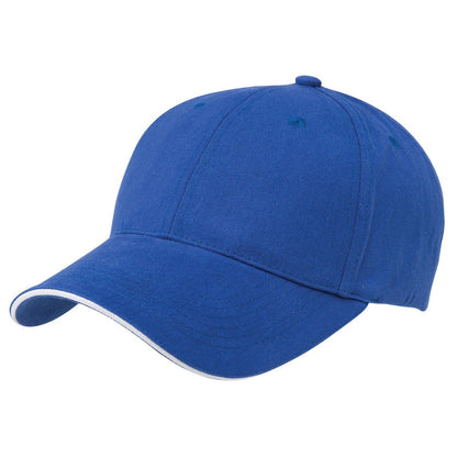 Premium Soft Sandwich Peak Cap – 100% Cotton, Velcro Fit, Contrast Trim - Urban Caps