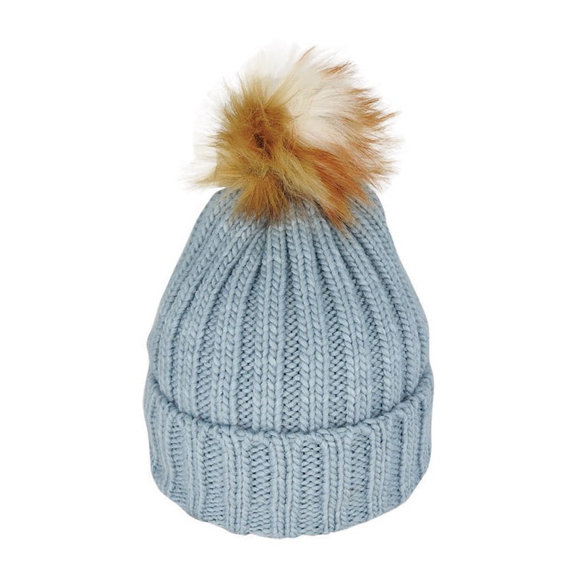 Premium Winter Knit Beanie with Faux Fur Pom - Urban Caps NZ - Urban Caps