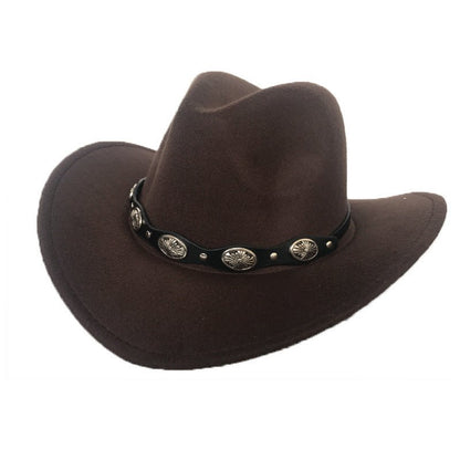 Punk Style Cowboy Hats And Felt For Men And Women - Urban Caps
