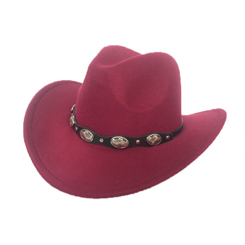 Punk Style Cowboy Hats And Felt For Men And Women - Urban Caps