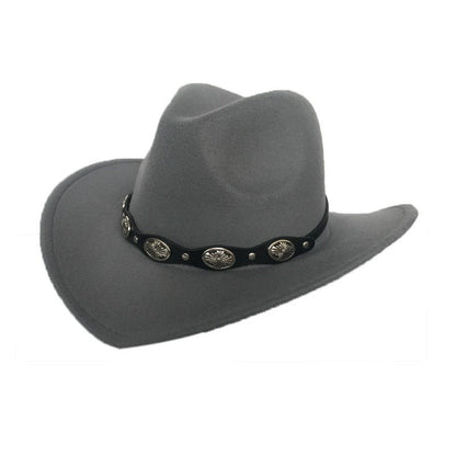 Punk Style Cowboy Hats And Felt For Men And Women - Urban Caps