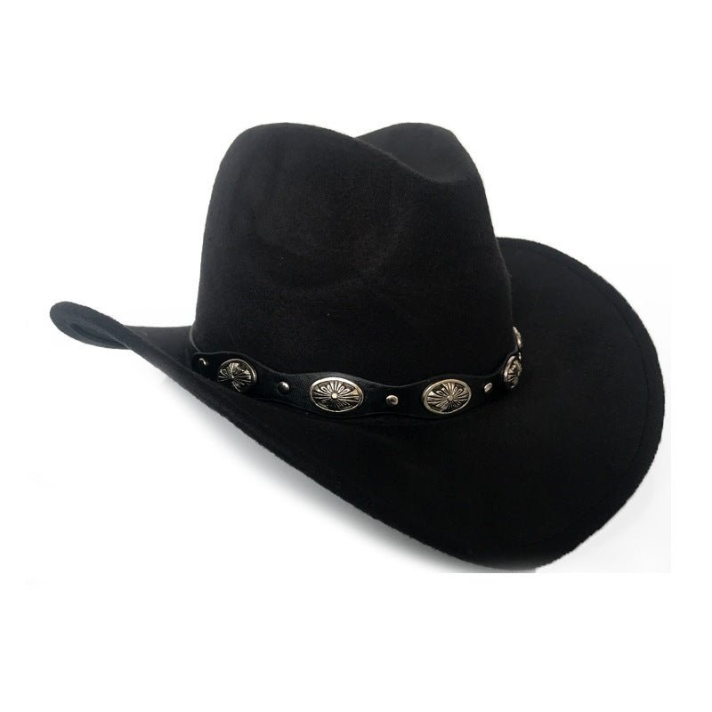 Punk Style Cowboy Hats And Felt For Men And Women - Urban Caps