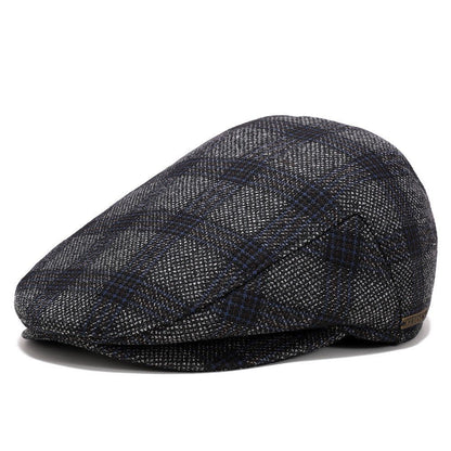 Retro Men’s Duckbill Cap – Adjustable Flat Beret for Spring, Autumn & Winter - Urban Caps