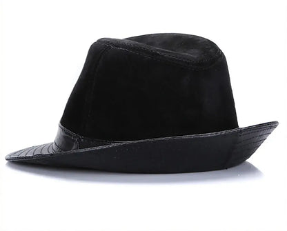 Rotterdam Genuine Leather Suede Fedora Hat - Classic City Style With Timeless Appeal