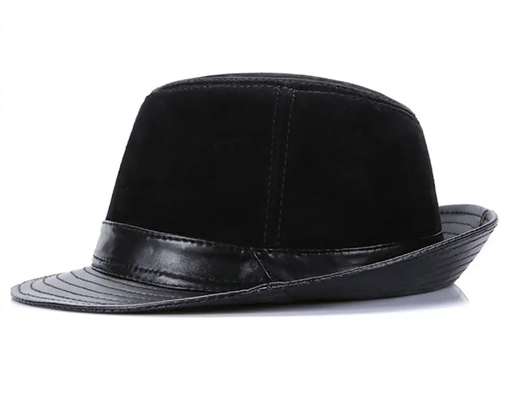 Rotterdam Genuine Leather Suede Fedora Hat - Classic City Style With Timeless Appeal