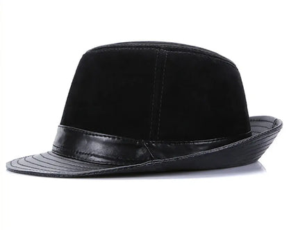 Rotterdam Genuine Leather Suede Fedora Hat - Classic City Style With Timeless Appeal