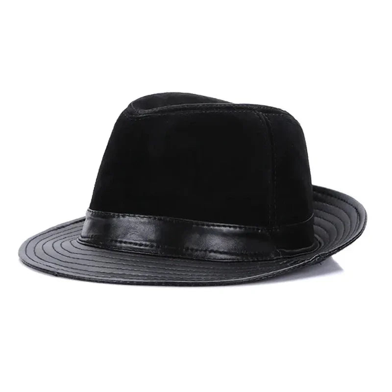 Rotterdam Genuine Leather Suede Fedora Hat - Classic City Style With Timeless Appeal