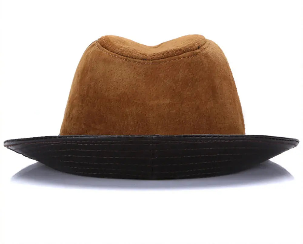 Rotterdam Genuine Leather Suede Fedora Hat - Classic City Style With Timeless Appeal