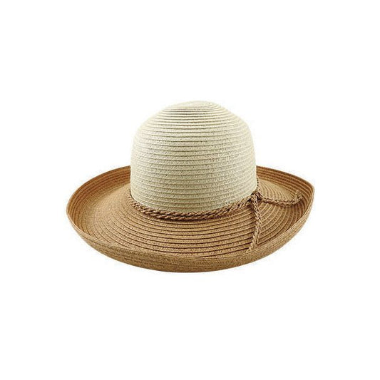 Ruby – Braided Breton Hat with Twisted Self Trim and UPF 50+ Protection - Urban Caps