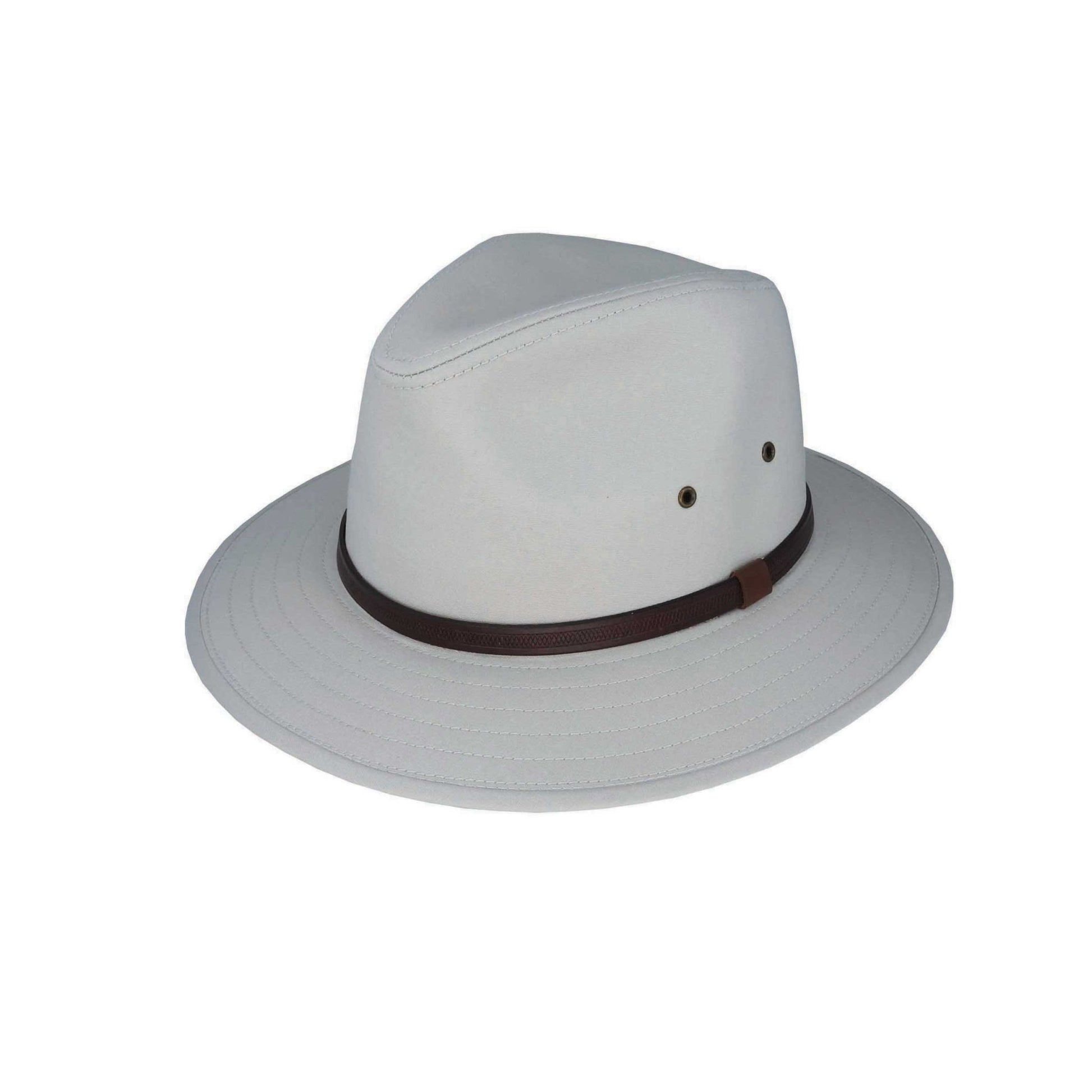 Samuel – Canvas Safari Hat with Leather Band and Metal Eyelets - Urban Caps