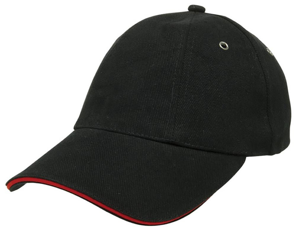 Sandwich Peak Cap – Brushed Cotton, Contrast Trim, Gunmetal Buckle - Urban Caps