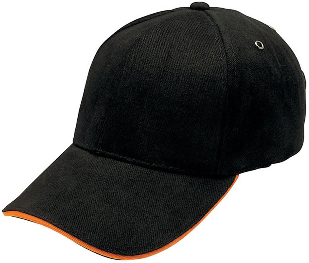 Sandwich Peak Cap – Brushed Cotton, Contrast Trim, Gunmetal Buckle - Urban Caps