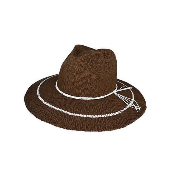 Seraphina – Wide Brim Summer Hat in Woven Natural Fibre with UPF 50+ Protection - Urban Caps