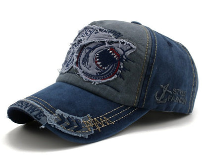 Shark Denim Cap Hip Hop Outdoor Snapback Baseball Caps - Urban Caps
