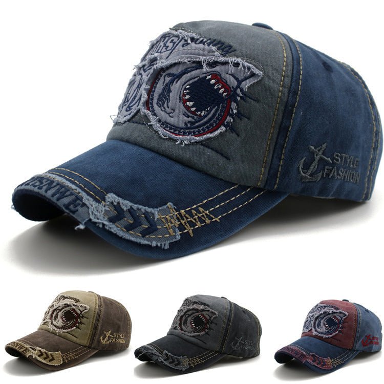 Shark Denim Cap Hip Hop Outdoor Snapback Baseball Caps - Urban Caps