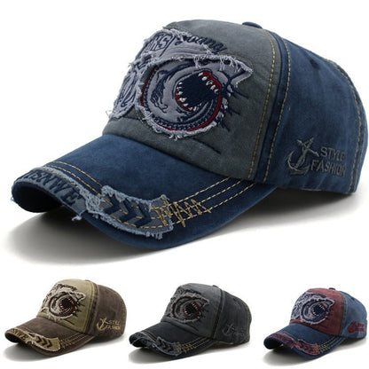 Shark Denim Cap Hip Hop Outdoor Snapback Baseball Caps - Urban Caps