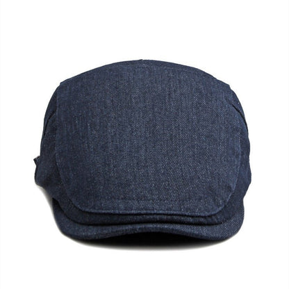Simple Light Board Washed Denim Hat Men And Women All - match Retro Peaked Cap - Urban Caps