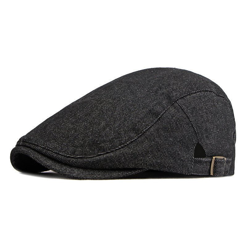 Simple Light Board Washed Denim Hat Men And Women All - match Retro Peaked Cap - Urban Caps