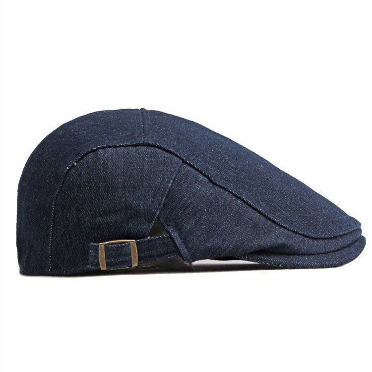 Simple Light Board Washed Denim Hat Men And Women All - match Retro Peaked Cap - Urban Caps