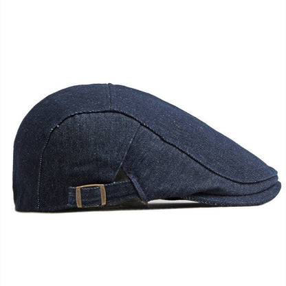 Simple Light Board Washed Denim Hat Men And Women All - match Retro Peaked Cap - Urban Caps
