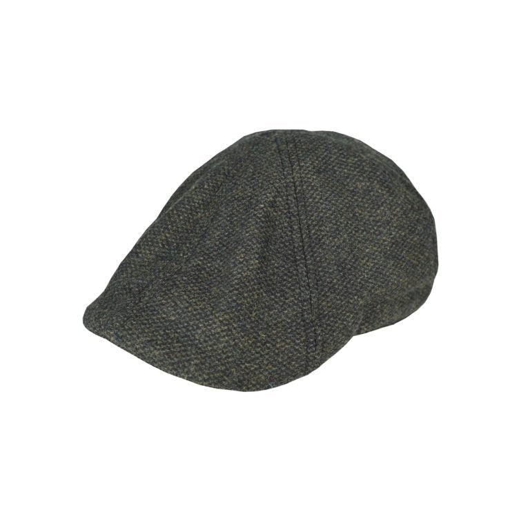 Six Panel Wool Blend Ivy Cap with Nailhead Pattern and Check Lining - Urban Caps