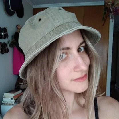 Solid color casual denim fisherman hat - Urban Caps