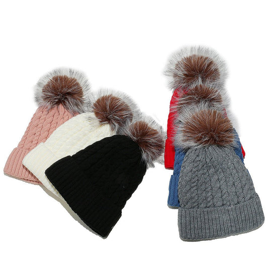 Solid Color Fleece - Lined Beanie – Warm Padded Winter Wool Hat - Urban Caps