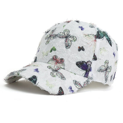 Spring And Summer Korean Fashion Women's Butterfly Baseball Cap - Urban Caps