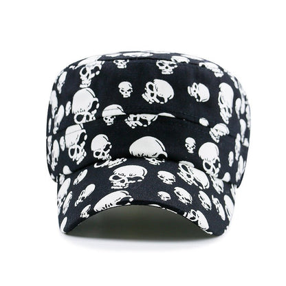 Spring And Summer Multi - skull Printed Outdoor Leisure Hipster Military Cap - Urban Caps