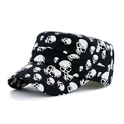 Spring And Summer Multi - skull Printed Outdoor Leisure Hipster Military Cap - Urban Caps
